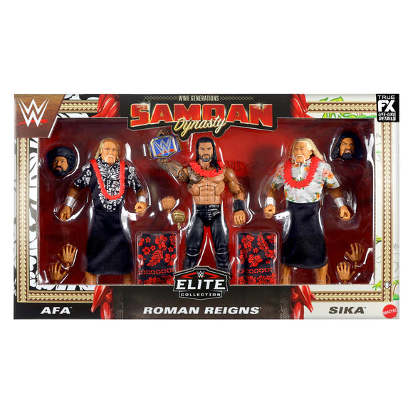 WWE Elite Collection Samoan Dynasty Pack of 3 Afa Sika Roman Reigns