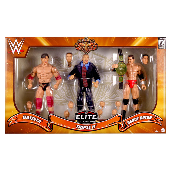 WWE Elite Evolution Pack of 3 (Target Exclusive) Triple H Randy Orton Batista